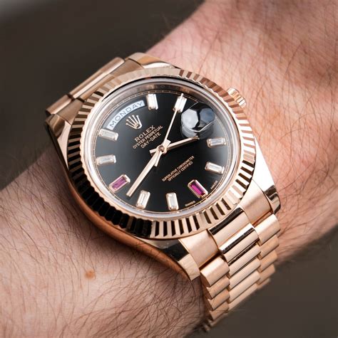 rolex mens wtch with date and day of week|rolex day date 41mm.